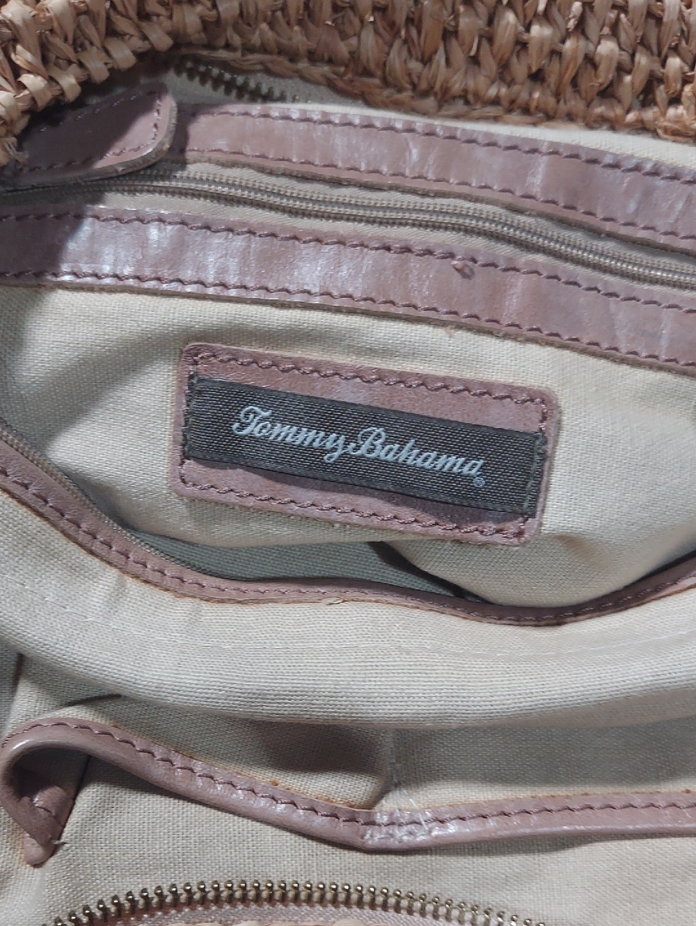 Tommy Bahama Natural Straw Woven Hobo Bag - Picture 3 of 3